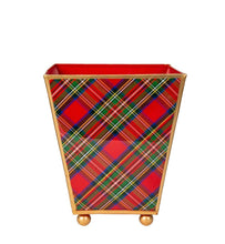 Load image into Gallery viewer, Royal Tartan Enameled Square Cachepot by Jaye’s Studio
