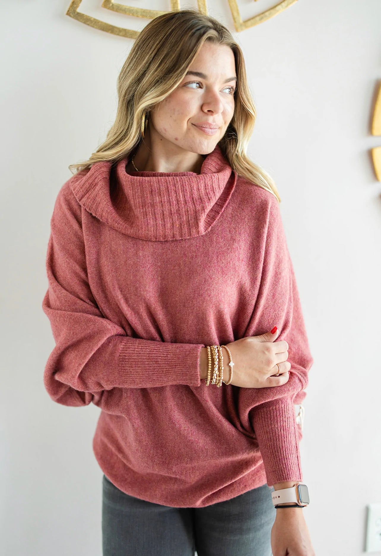 Asami Sweater in Light Maroon by Kerisma