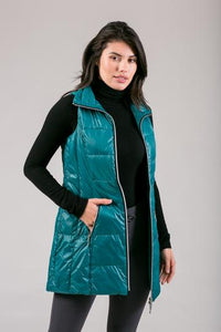 Long Down Vest in Bayberry by My Anorak