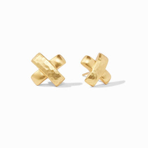 Catalina X Stud Earring Gold by Julie Vos