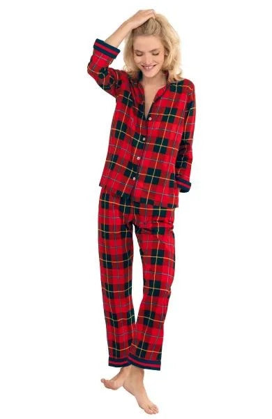 PJ Set Plaidly Cooper Red Multi by Gretchen Scott my