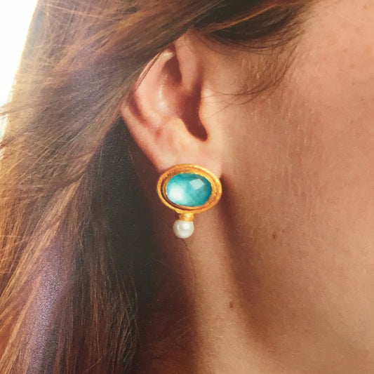 Simone Earring Bohemian Blue by Julie Vos