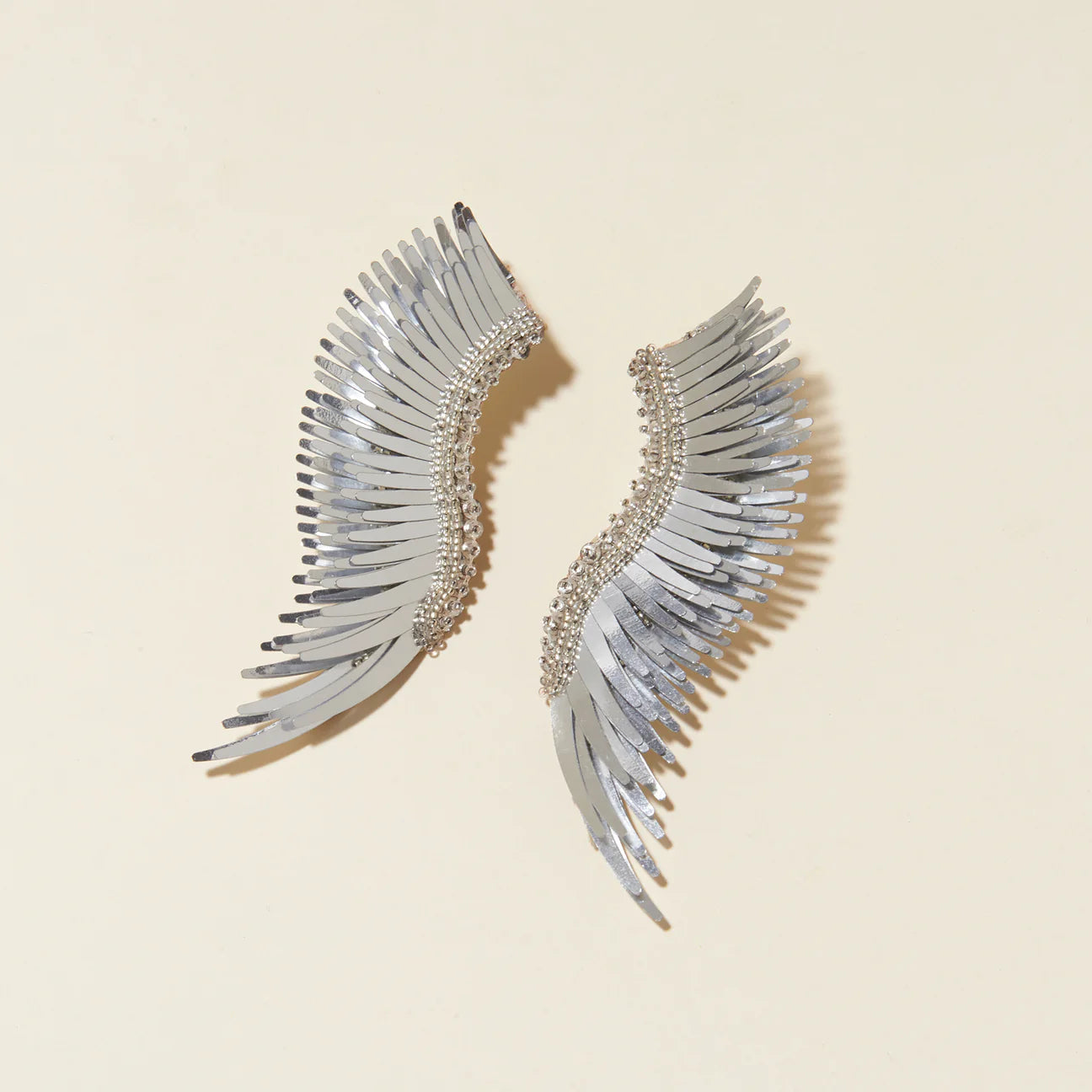 Metallic Madeline Earrings in Silver by Mignonne Gavigan