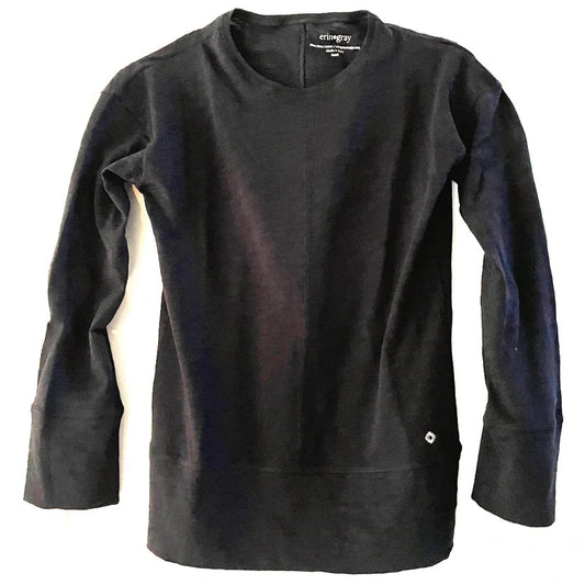 Long Sleeved Lounge Crew in Black by Erin Gray TL-LLCB