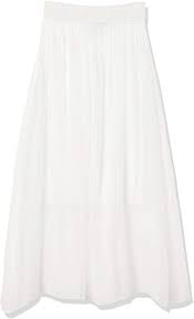Ladies Woven Skirt White by M Made In Italy