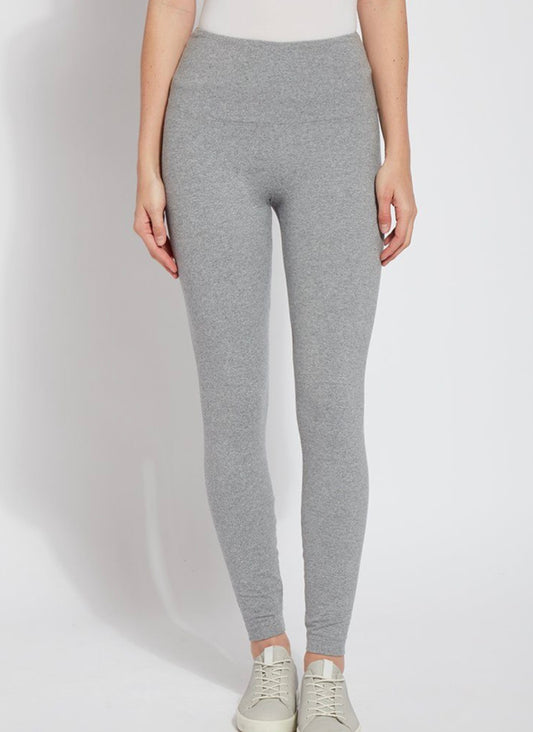 Flattering Cotton Legging in Grey Melange by Lysse