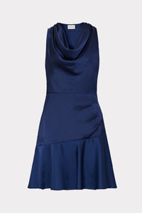 Nia Satin Cowl Dress by Milly