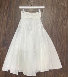 Woven Skirt in White by M Made in Italy