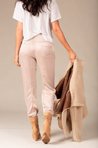 Liam Silky Joggers in Blush by Marrakech