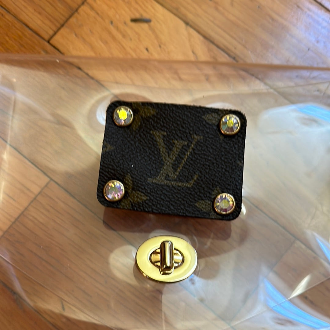 Louis Logo Game Day Bag with Gold Crossbody Strap