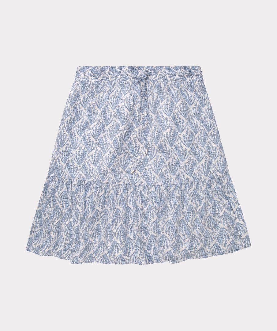 Pretty Print Short Skirt Blue by Esqualo