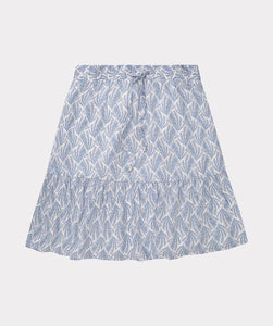 Pretty Print Short Skirt Blue by Esqualo