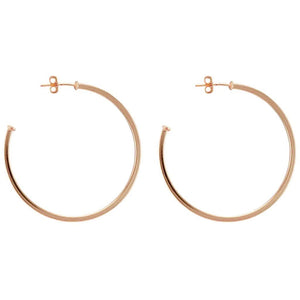 Perfect Hoop Earrings in Brushed Rose Gold by Sheila Fajl