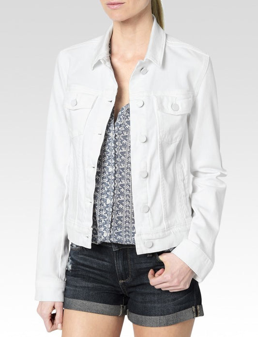 Rowan Jacket Reattached Hem Crisp White by Paige Denim