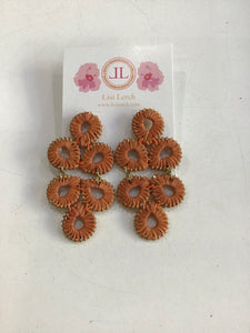 Ginger Earring in Orange Straw by Lisi Lerch