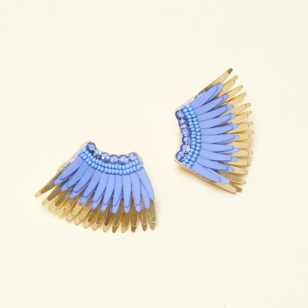 Mini Madeline Earrings Periwinkle Gold by Mignonne Gavigan
