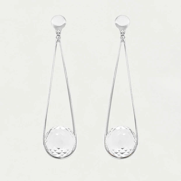 Ipanema Earring Crystal Quartz/Silver by DeanDavidson