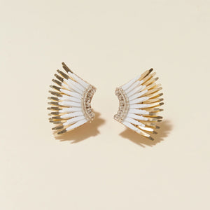 Mini Madeline Earrings White Gold by Mignonne Gavigan