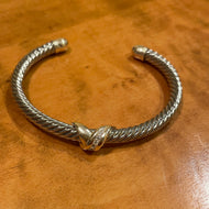 120 Small Cable X Station Bracelet with “Diamonds”
