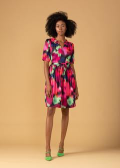 Kelley Dress in Ikat Roses by Abbey Glass