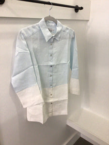 Classic Button Down in Baby Blue/White by ILinen