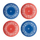 (Set of 4) Luncheon Plates Melamine Dinnerware