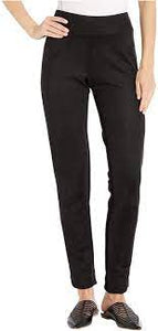 Suede Pull On Pant in Black by Krazy Larry Style P-1010