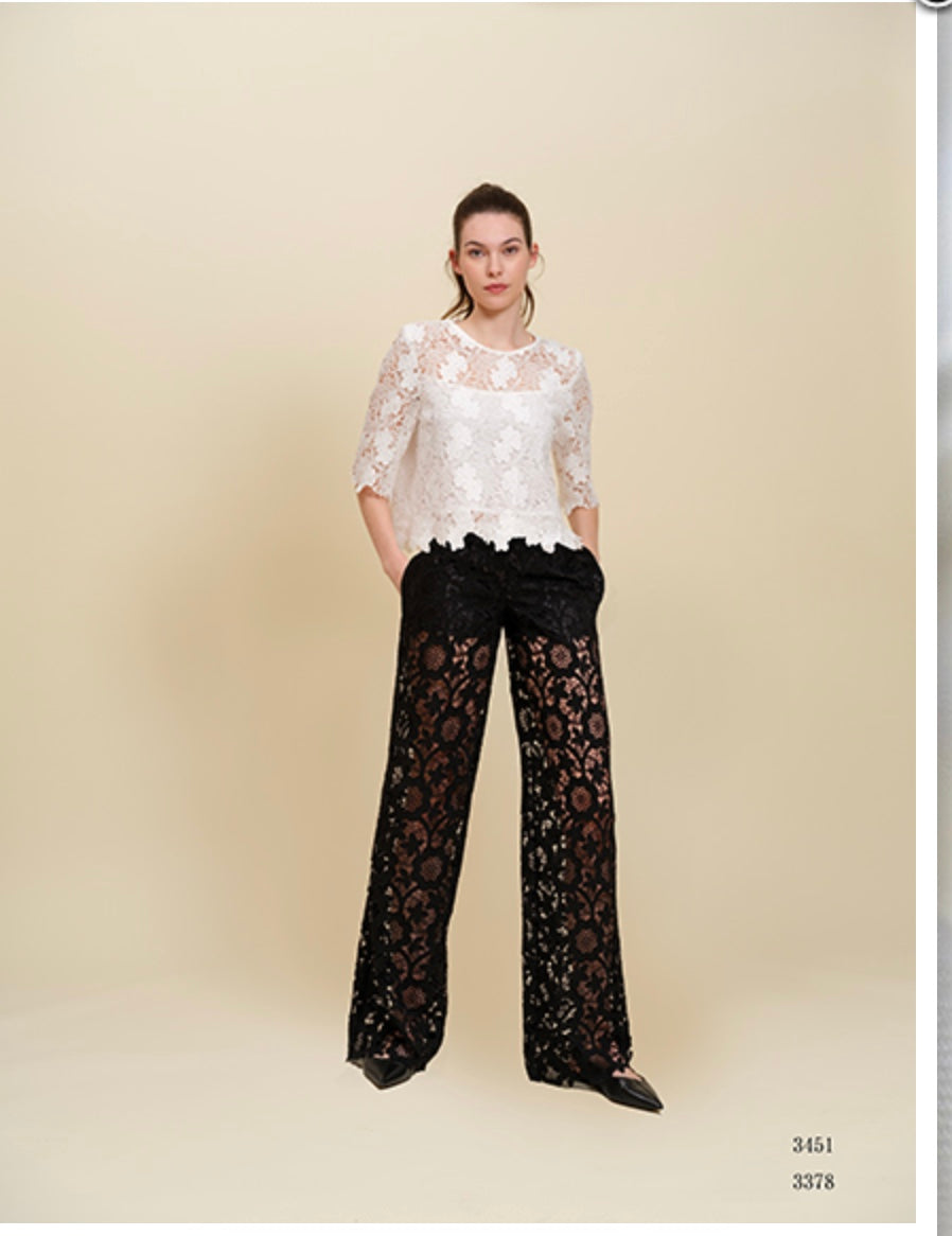Lace Pant in Black by Bigio