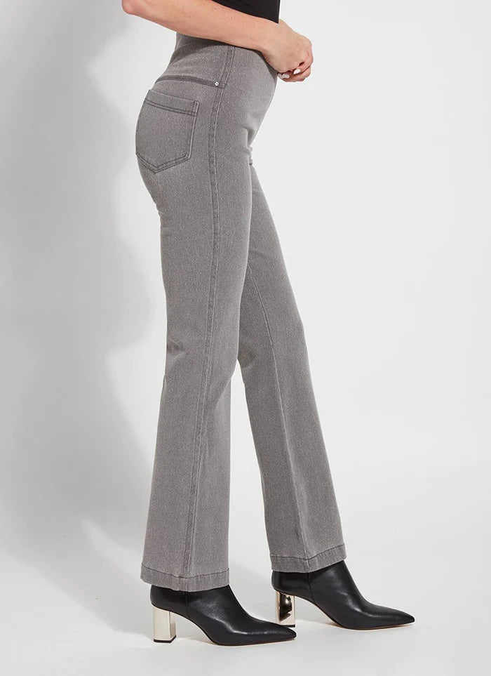 Baby Bootcut Denim Leggings in Mid Grey by Lysse 2278