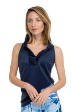 Load image into Gallery viewer, Ruffneck Top Sleeveless in Navy by Gretchen Scott
