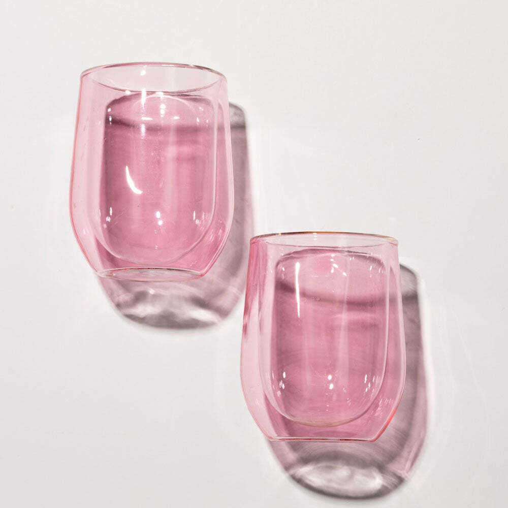 Stemless Glass Set (2) in Blush by Corkcicle