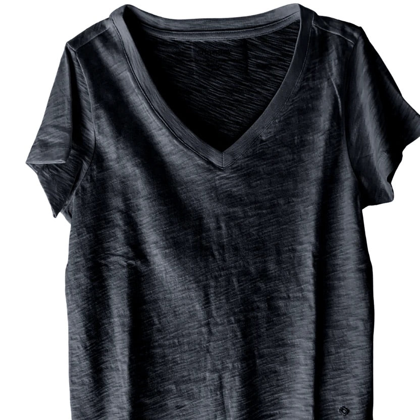 Short Sleeve Low-key V Tee Black by Erin Gray