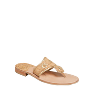 Flat Sandal in Cork and Gold by Jack Rogers