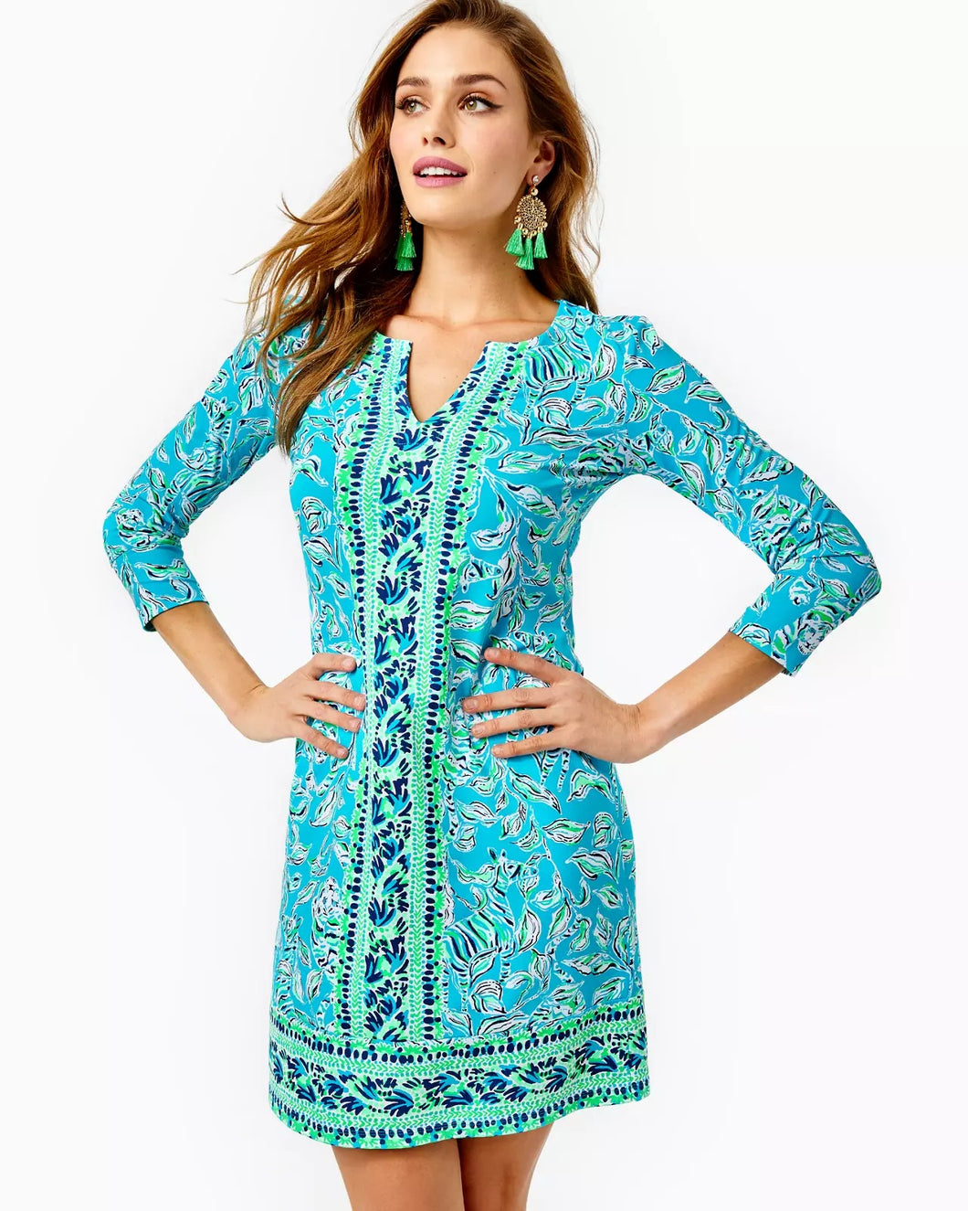 UPF 50+ Chilly Lilly Nadine Dress Turquoise Oasis