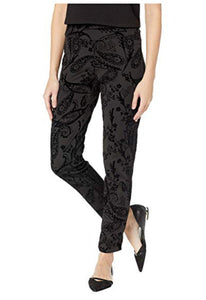 Flocked Velvet Pull-On Pant in Black by Krazy Larry Style P-1005