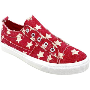 Babalu Slip on Sneaker in Red Stars by Corky’s