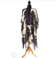 Heron Charcoal Long Kimono by One Hundred Stars