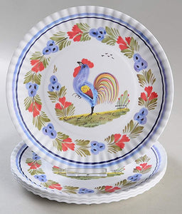 (Set of 4) Luncheon Plates Melamine Dinnerware