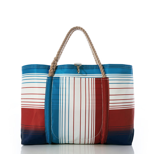 Americana Stripe Pier Tote by Sea Bags