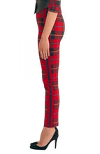 Load image into Gallery viewer, Gripeless Pull On Pant - Plaidly Cooper in Red Plaid Multi by Gretchen Scott
