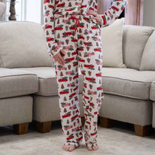 Load image into Gallery viewer, Women&#39;s Home For The Holidays Sleep Pants in Red/White/Pink by The Royal Standard
