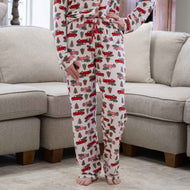 Women's Home For The Holidays Sleep Pants in Red/White/Pink by The Royal Standard