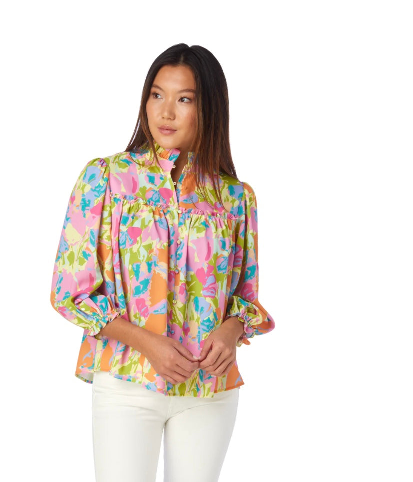 Worth Blouse in Floral Haze by Crosby