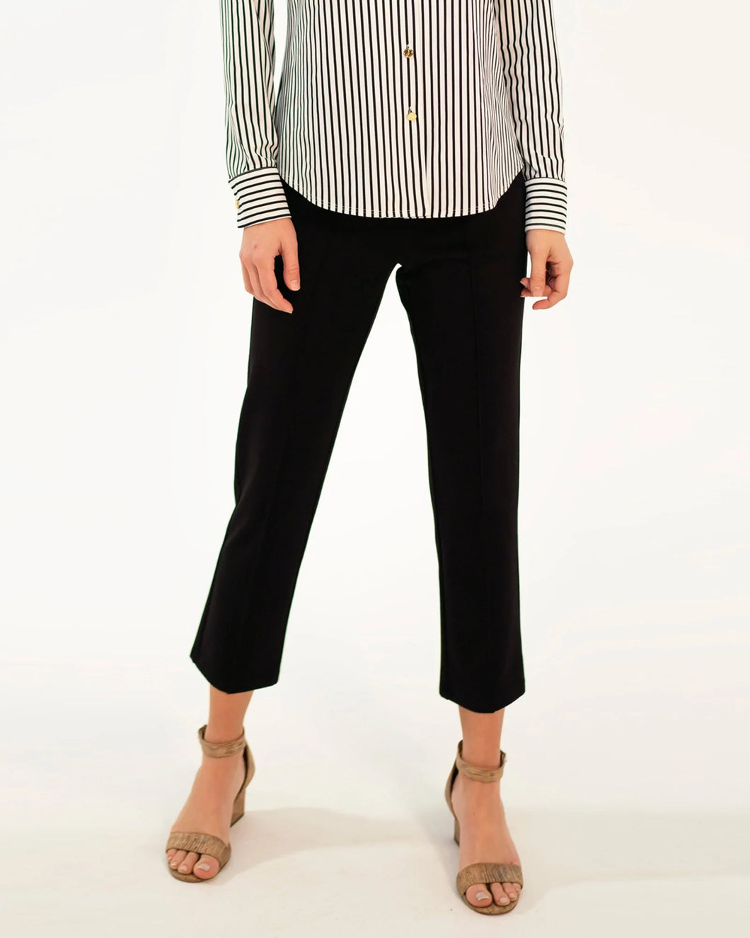 Tobi Firm Finish Ponte Pant in Black by Jude Connally