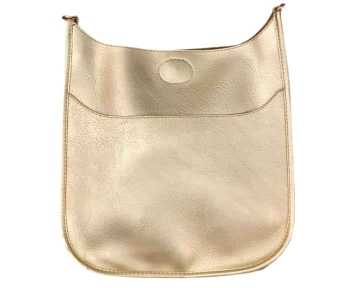 Classic Faux Leather Messenger Gold by Ah Dorned
