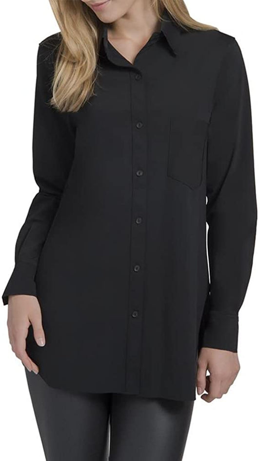 Schiffer  Button Down in Black by Lysse 1470