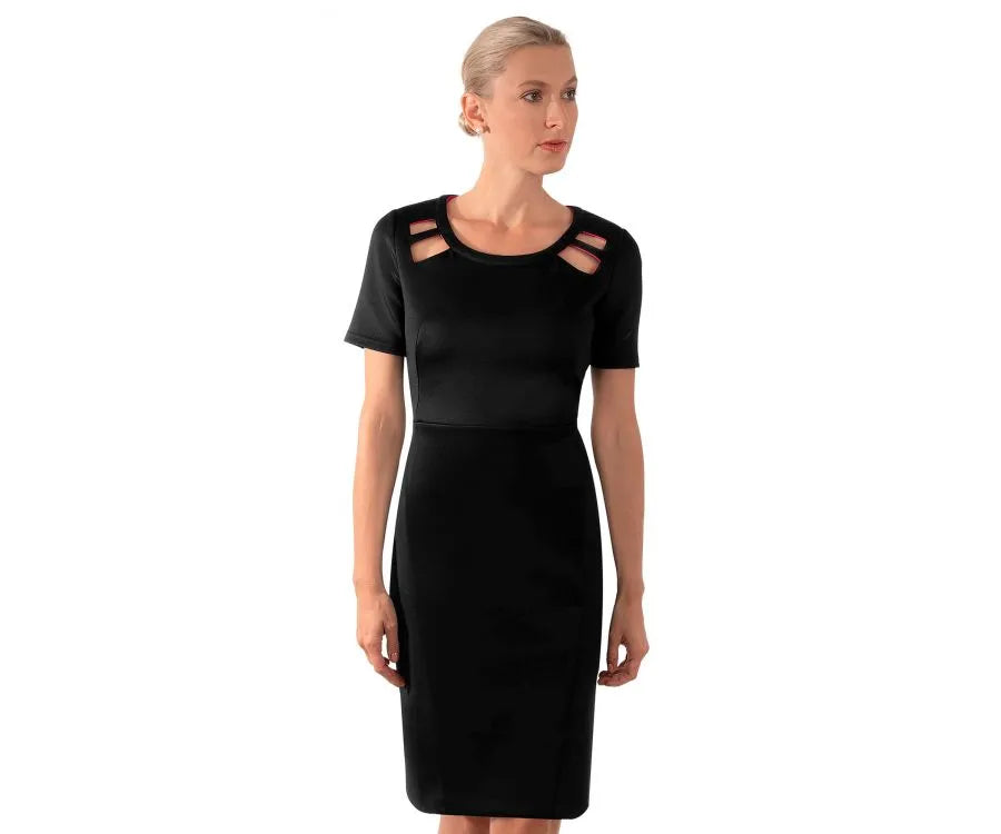 Jersey Peek A boo Dress Black by Gretchen Scott