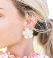 Lily Earrings in Pearl by Lisi Lerch