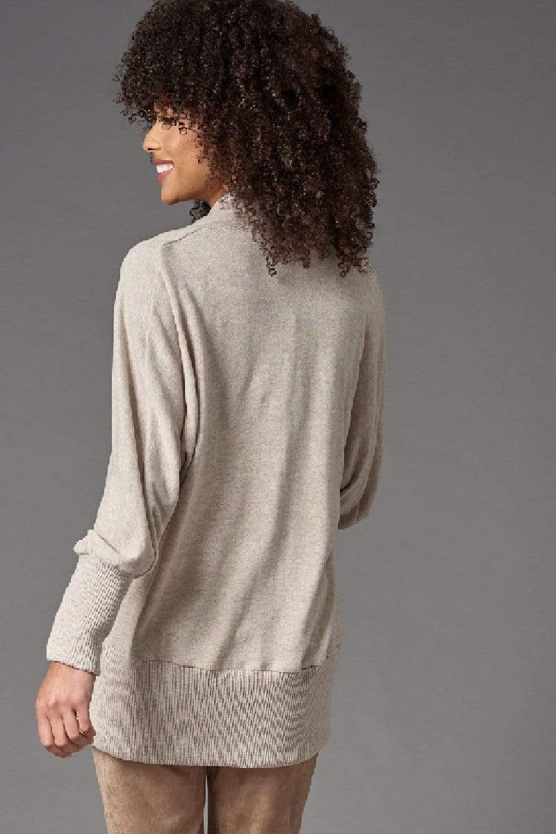 Cocoon Cardigan in Heather Oatmeal by Lola and Sophie