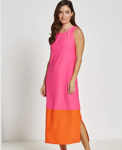 Pam Dress in Spring Pink/Apricot by Jude Connally